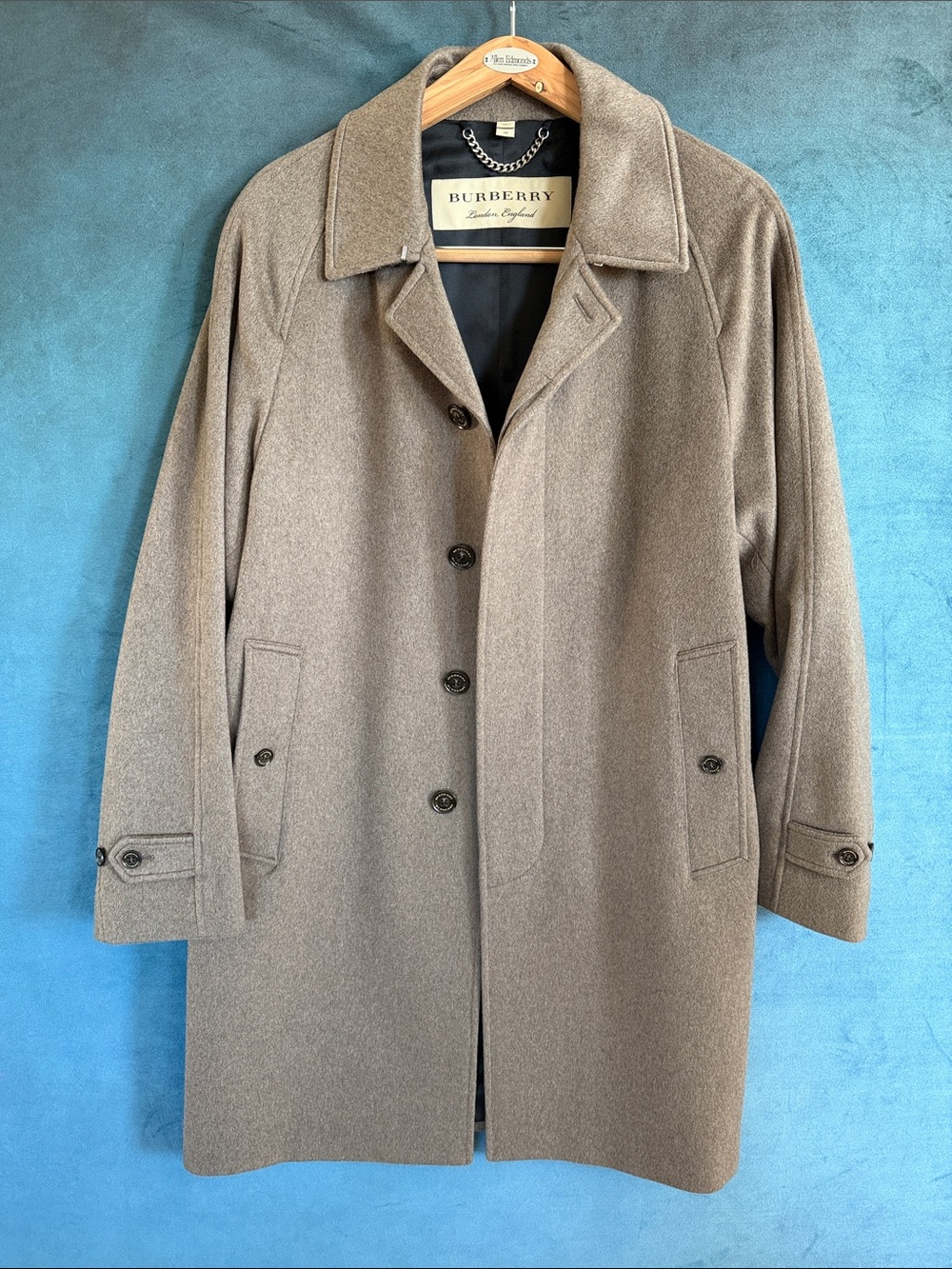 Burberry Brown Wool-Blend Trench Coat